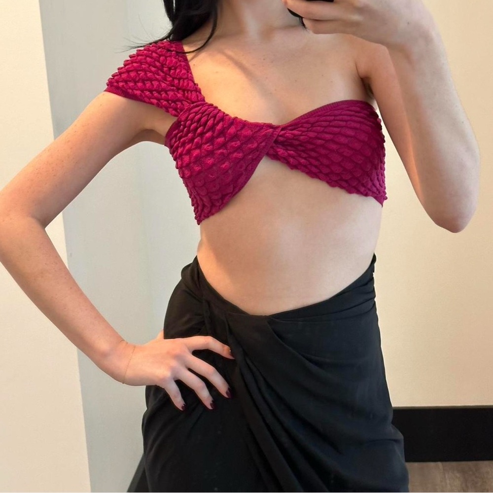 Pink Bra Crop Top